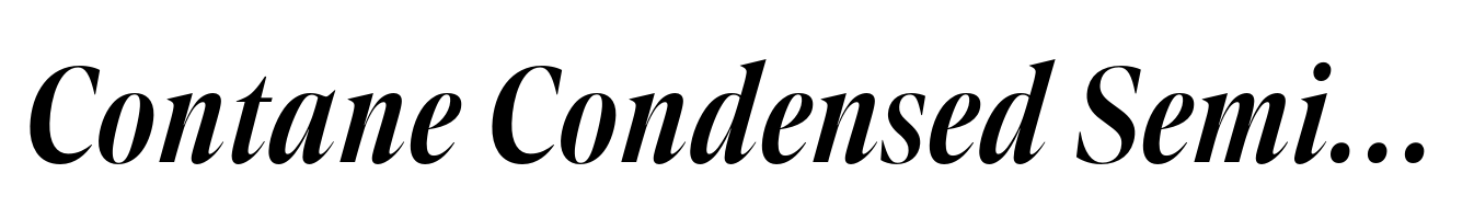 Contane Condensed Semibold Italic